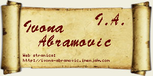 Ivona Abramović vizit kartica